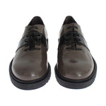 AI_ Elegant Gray Brown Leather Lace-up Shoes AI_ Dark Slate Gray