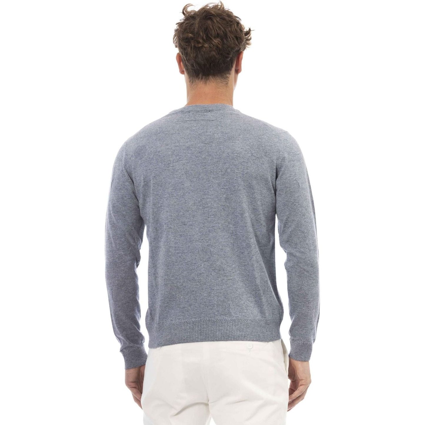 Alpha Studio Sweaters Sweaters Alpha Studio Light Slate Gray