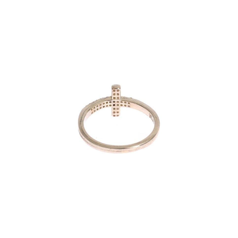 Nialaya Silver CZ Cross Statement Ring Ring Nialaya Light Gray