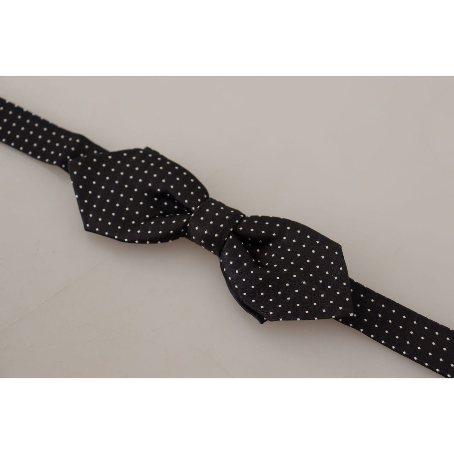 Dolce & Gabbana Exquisite Silk Polka Dot Bow Tie Dolce & Gabbana Dark Gray