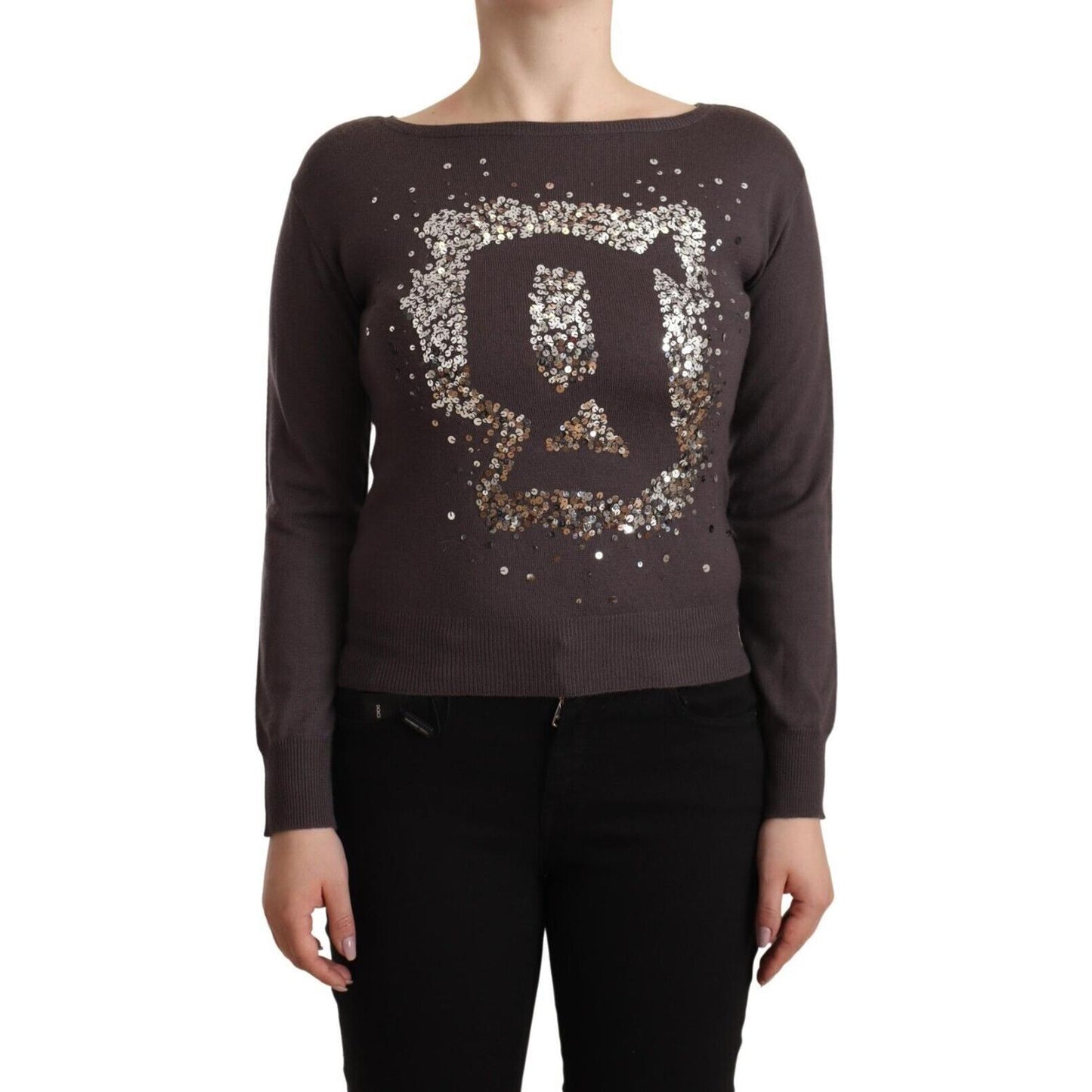John Galliano Elegant Wool Long Sleeve Sweater John Galliano Black