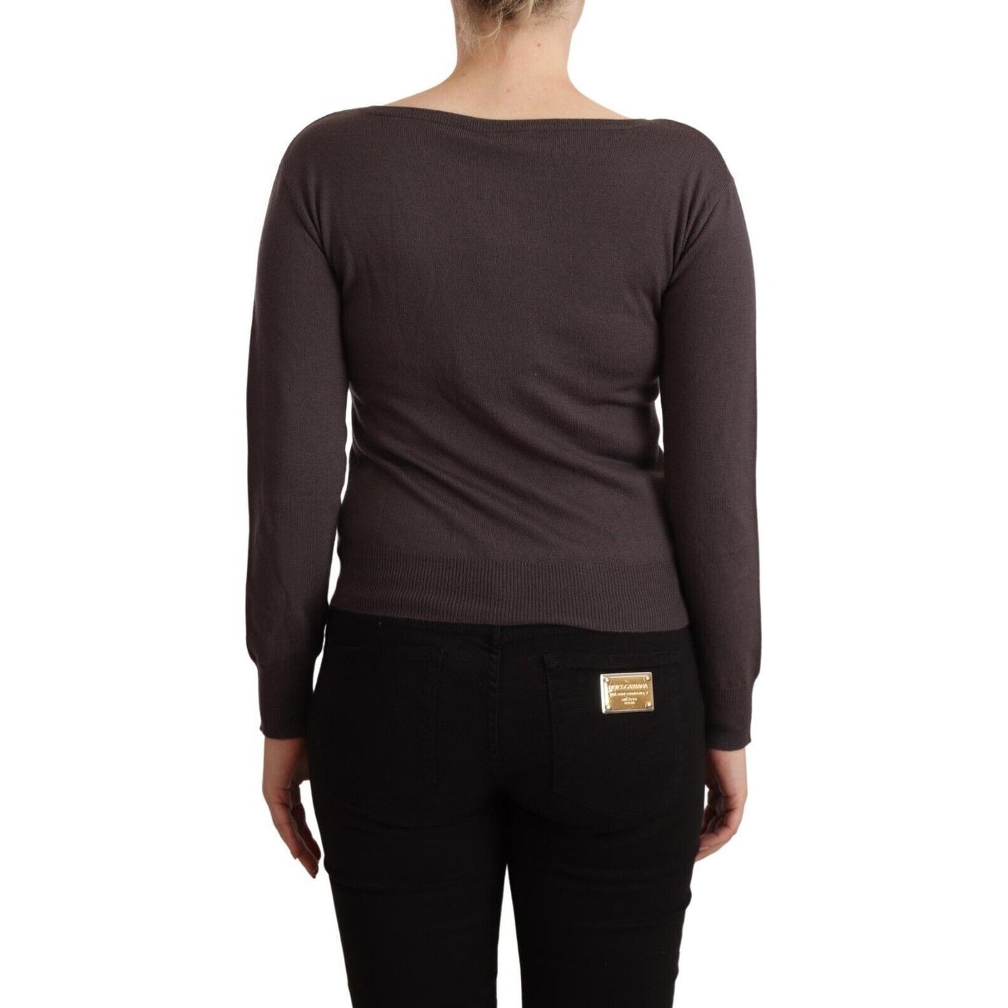 John Galliano Elegant Wool Long Sleeve Sweater John Galliano Black