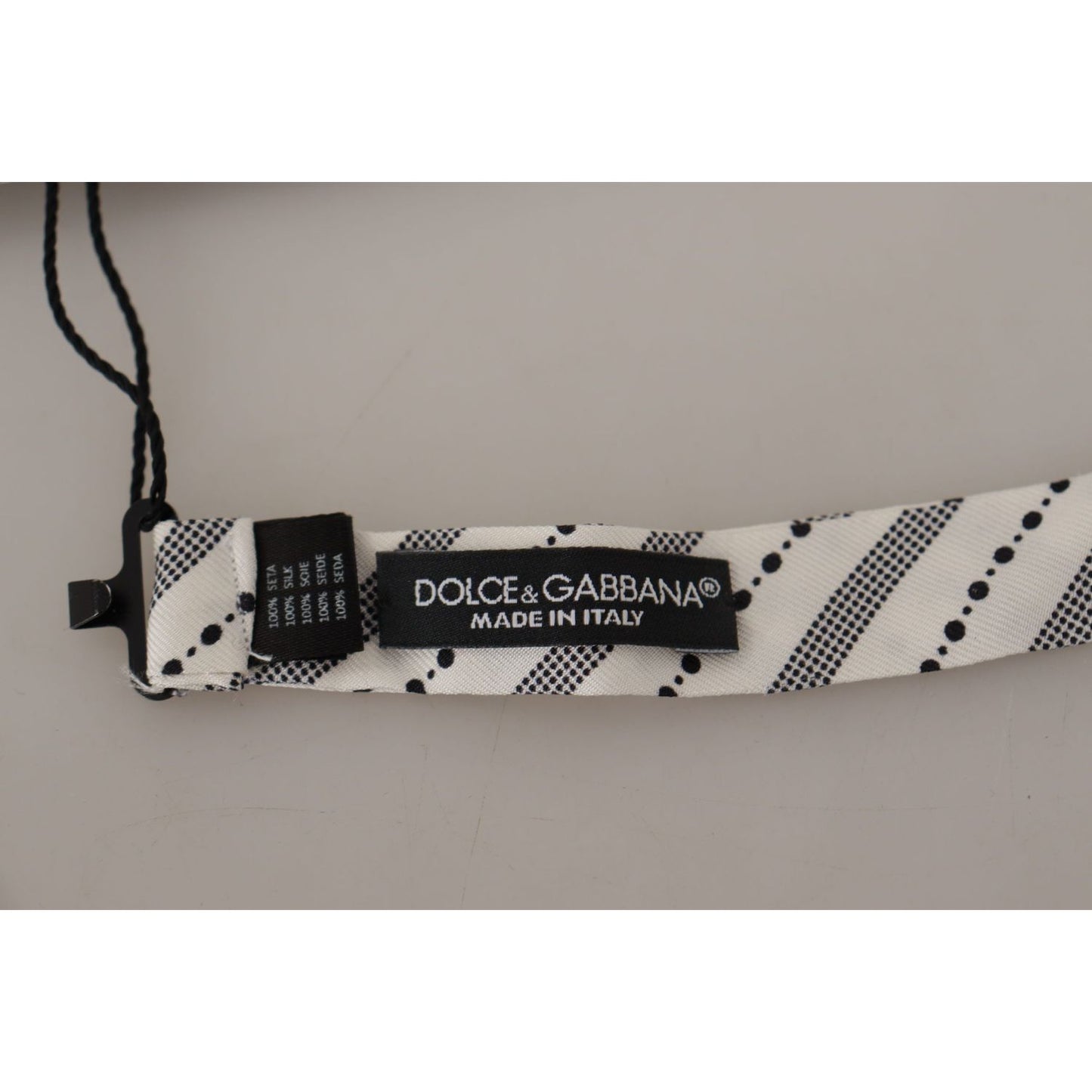 Dolce & Gabbana Chic Polka Dot Silk Bow Tie Dolce & Gabbana Dark Gray