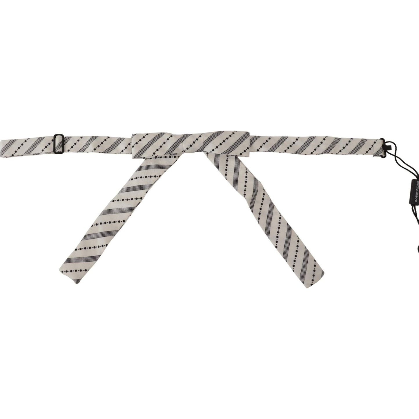 Dolce & Gabbana Chic Polka Dot Silk Bow Tie Dolce & Gabbana Gray