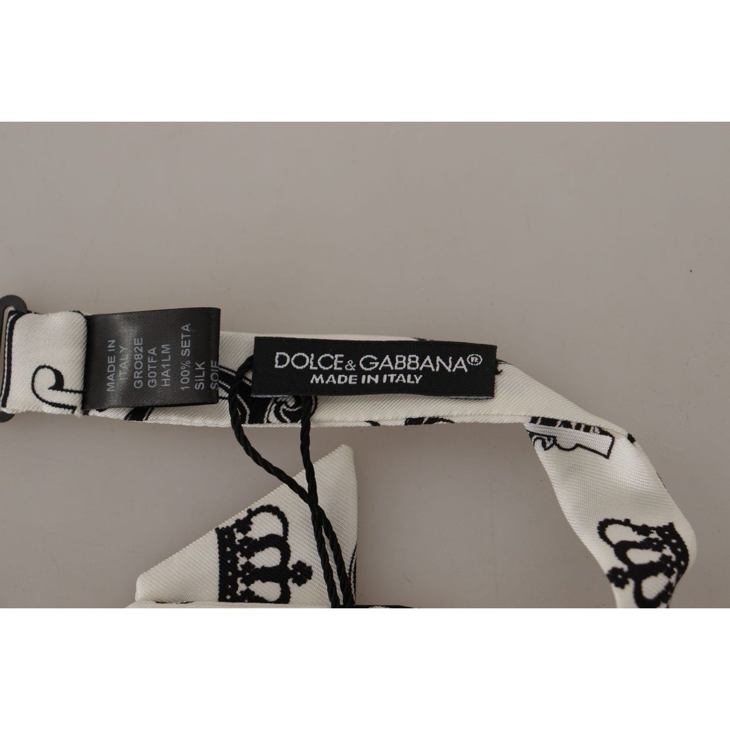 Dolce & Gabbana Elegant Silk Crown-Patterned Bow Tie Dolce & Gabbana Rosy Brown
