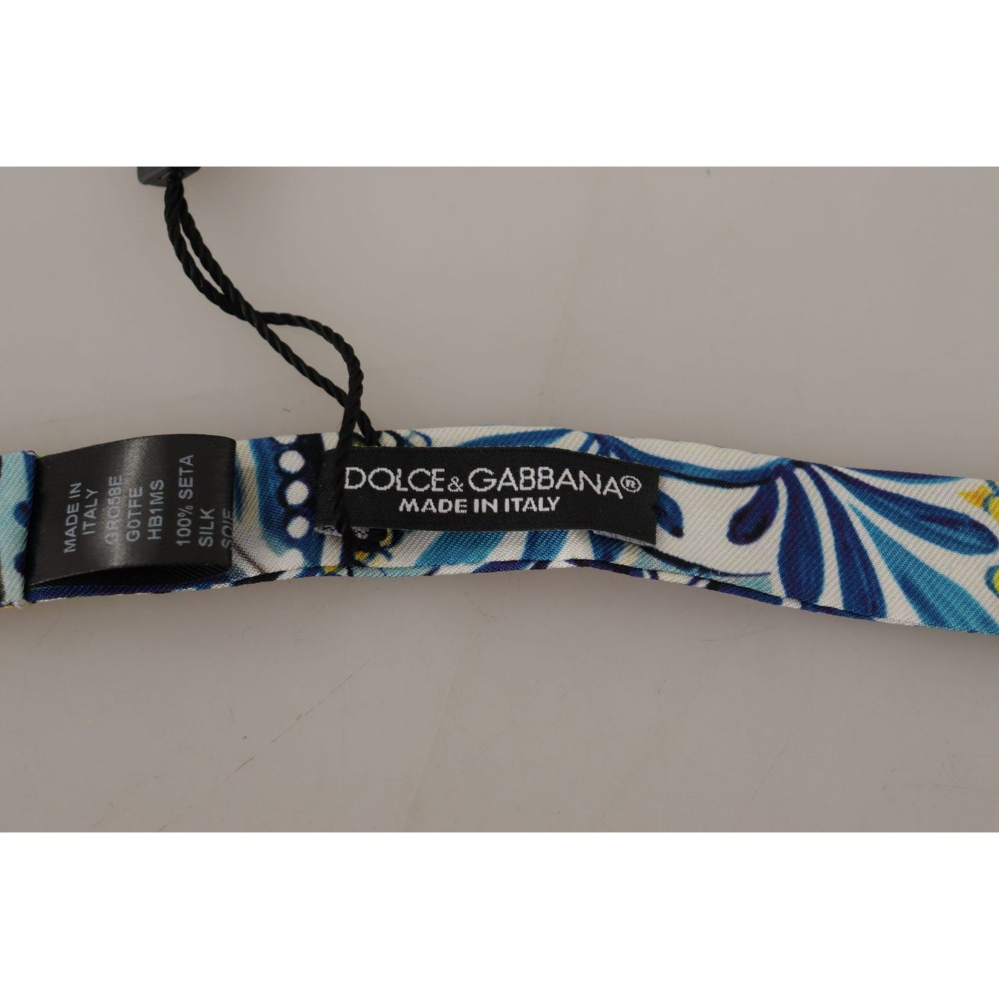 Dolce & Gabbana Majolica Print Silk Bow Tie Dolce & Gabbana Rosy Brown