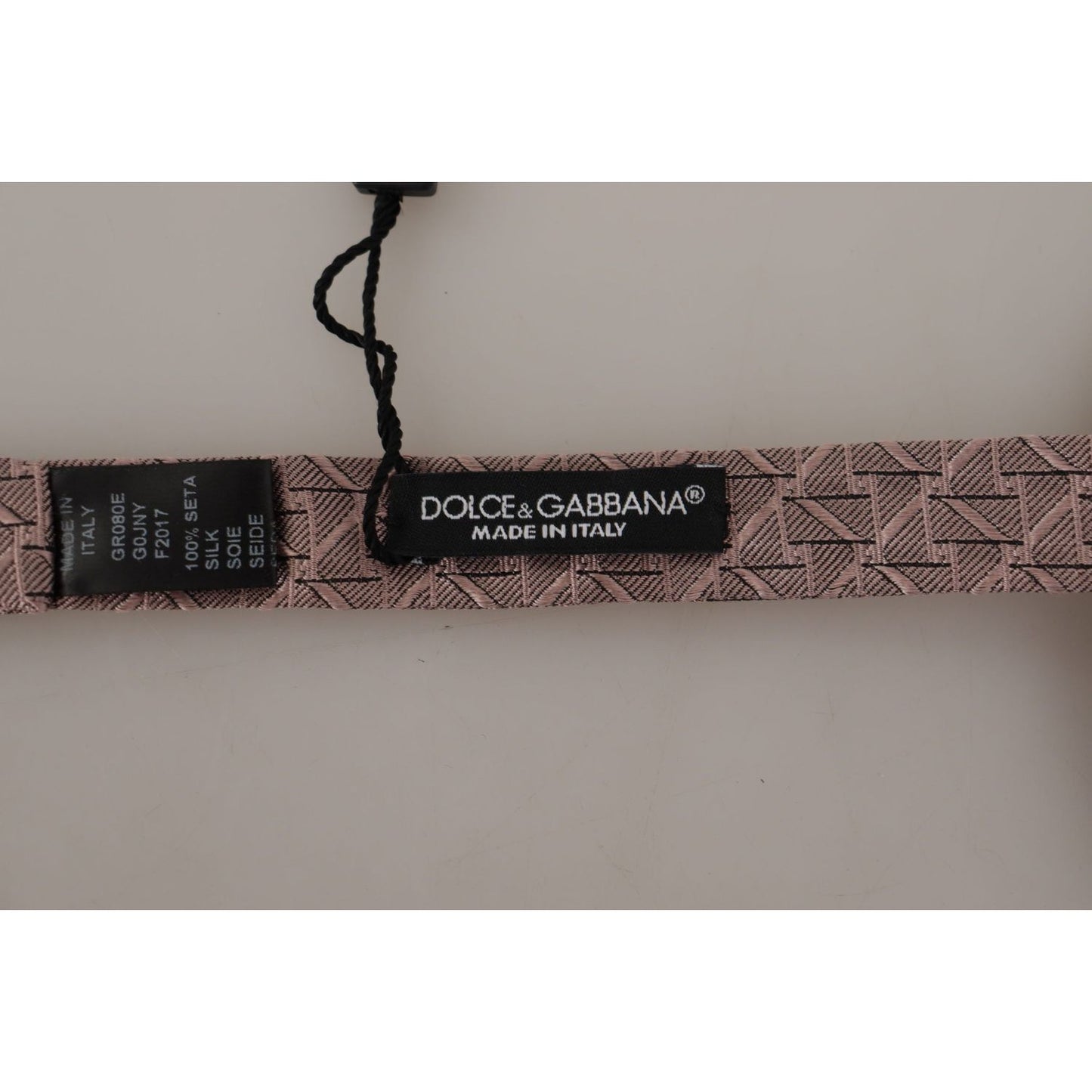 Dolce & Gabbana Elegant Silk Gray Bow Tie - Men's Formalwear Dolce & Gabbana Rosy Brown
