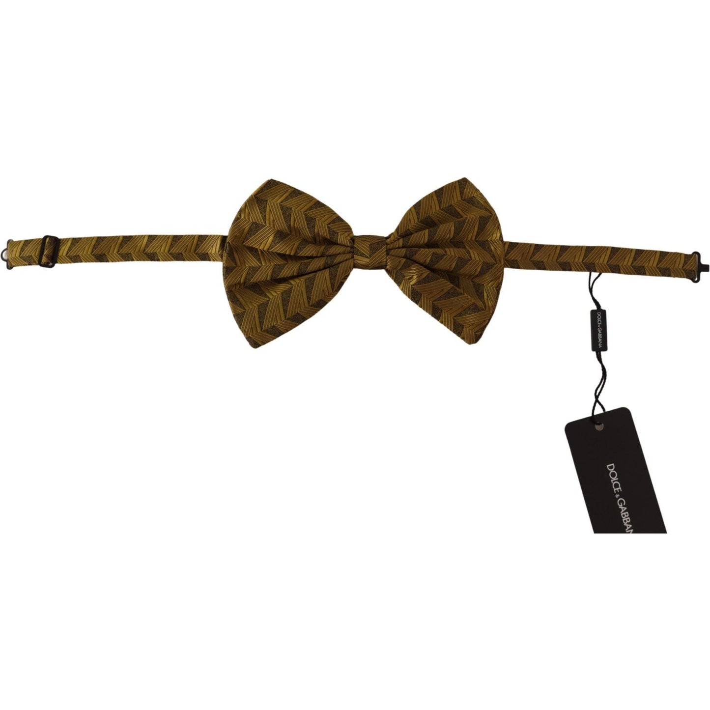 Dolce & Gabbana Elegant Gold Silk Bow Tie Dolce & Gabbana Dark Olive Green