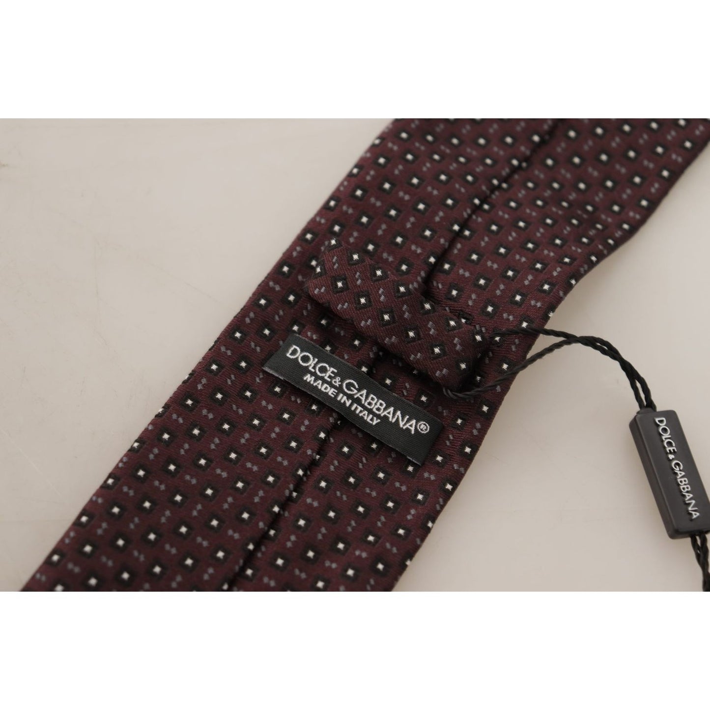 Dolce & Gabbana Elegant Geometric Silk Bow Tie Dolce & Gabbana Dark Slate Gray