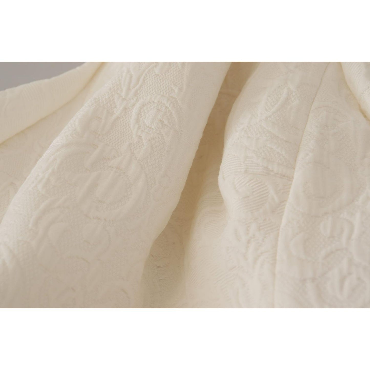 Dolce & Gabbana Exquisite Jacquard Midi Dress in White Dolce & Gabbana Gray