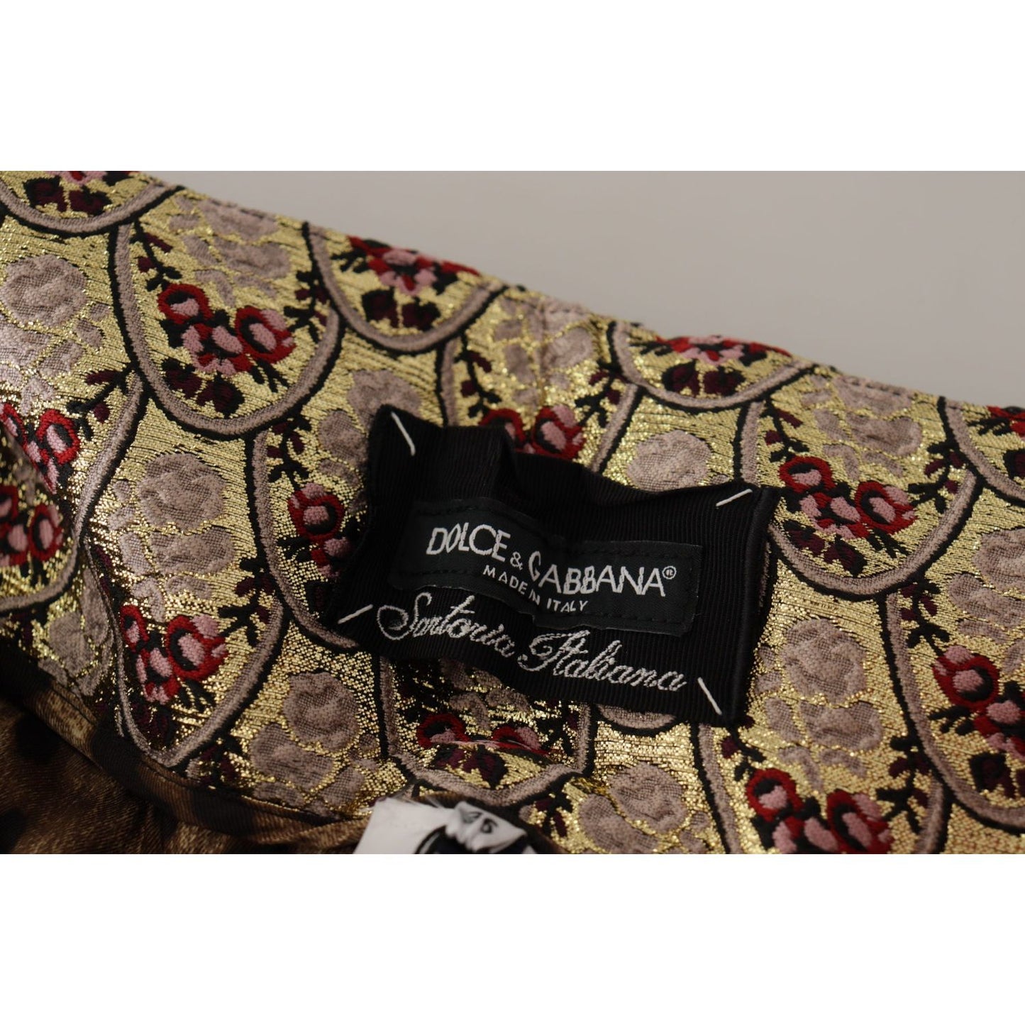 Dolce & Gabbana High Waist Cropped Leopard Jacquard Pants Dolce & Gabbana Dark Slate Gray