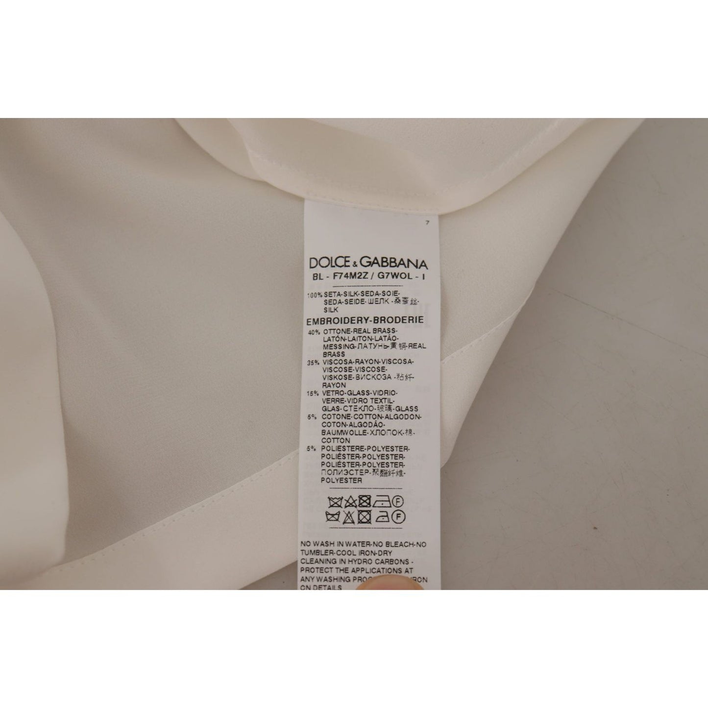 Dolce & Gabbana Elegant Silk Blouse with Gold Crown Embroidery Dolce & Gabbana Rosy Brown