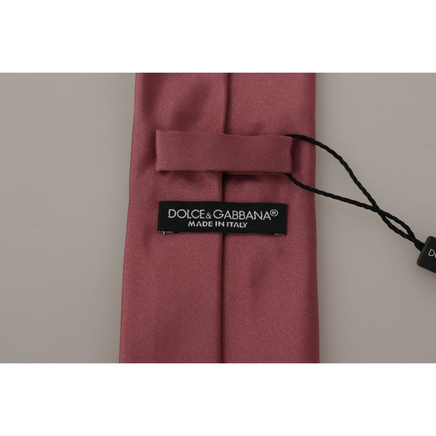 Dolce & Gabbana Elegant Pink Silk Bow Tie Dolce & Gabbana Rosy Brown