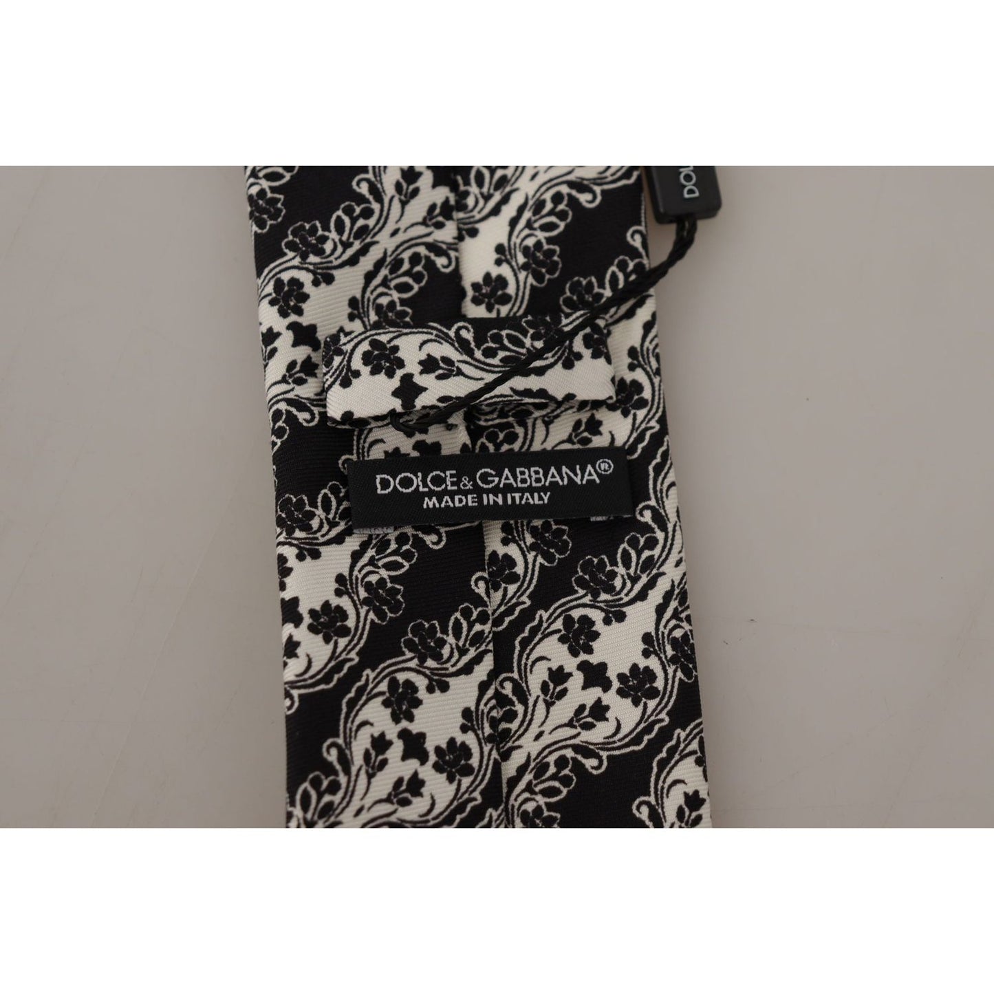 Dolce & Gabbana Elegant Floral Print Silk Bow Tie Dolce & Gabbana Rosy Brown
