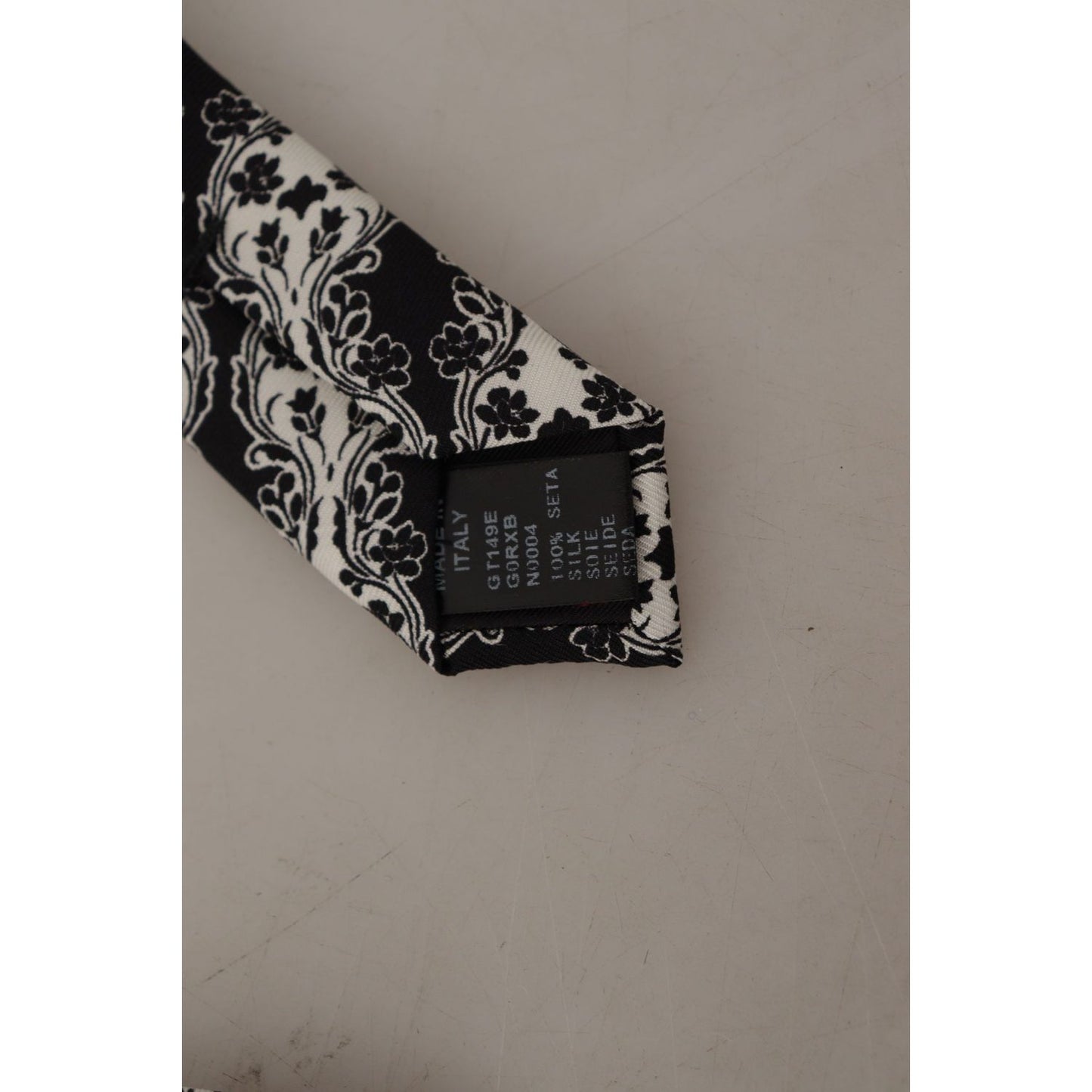 Dolce & Gabbana Elegant Floral Print Silk Bow Tie Dolce & Gabbana Light Slate Gray