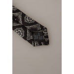 Dolce & Gabbana Elegant Silk Geometric Bow Tie Dolce & Gabbana Dark Gray