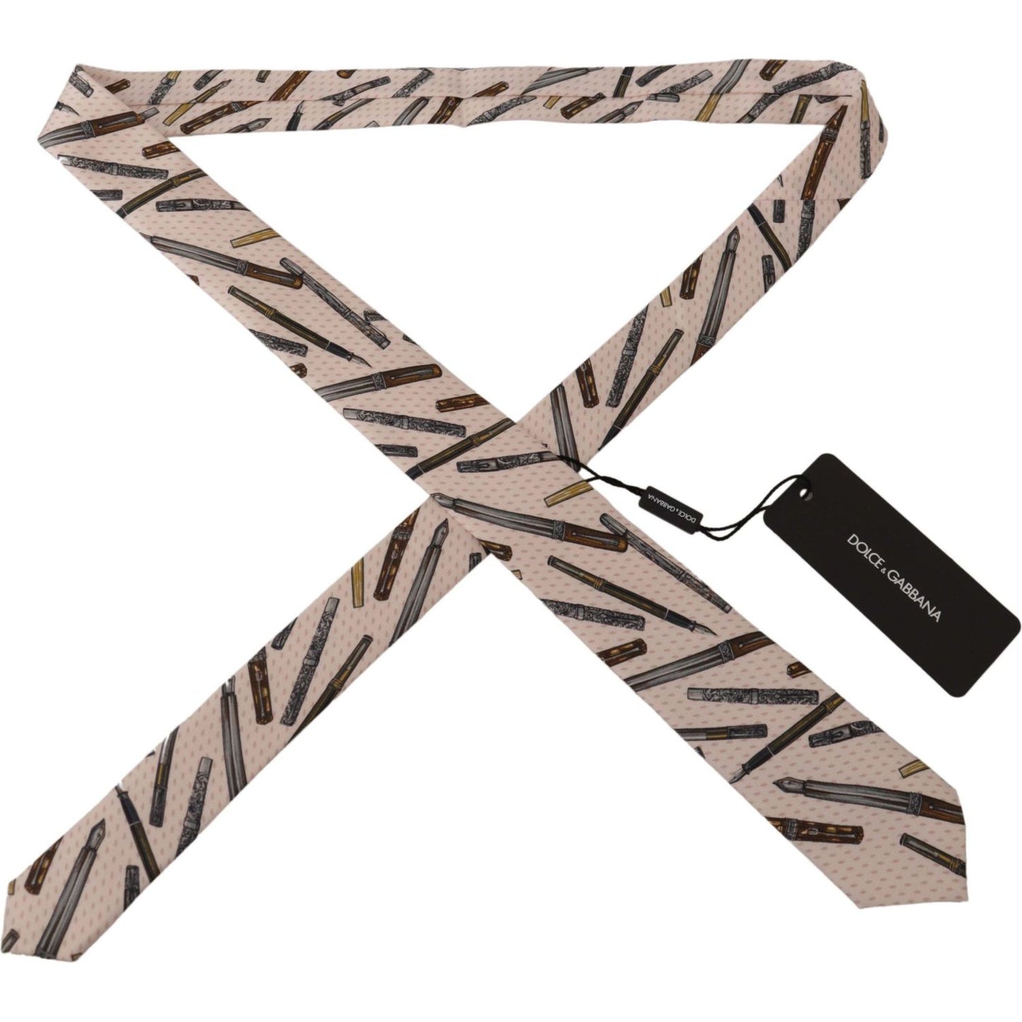Dolce & Gabbana Elegant Silk Bow Tie for Suave Evenings Dolce & Gabbana Rosy Brown