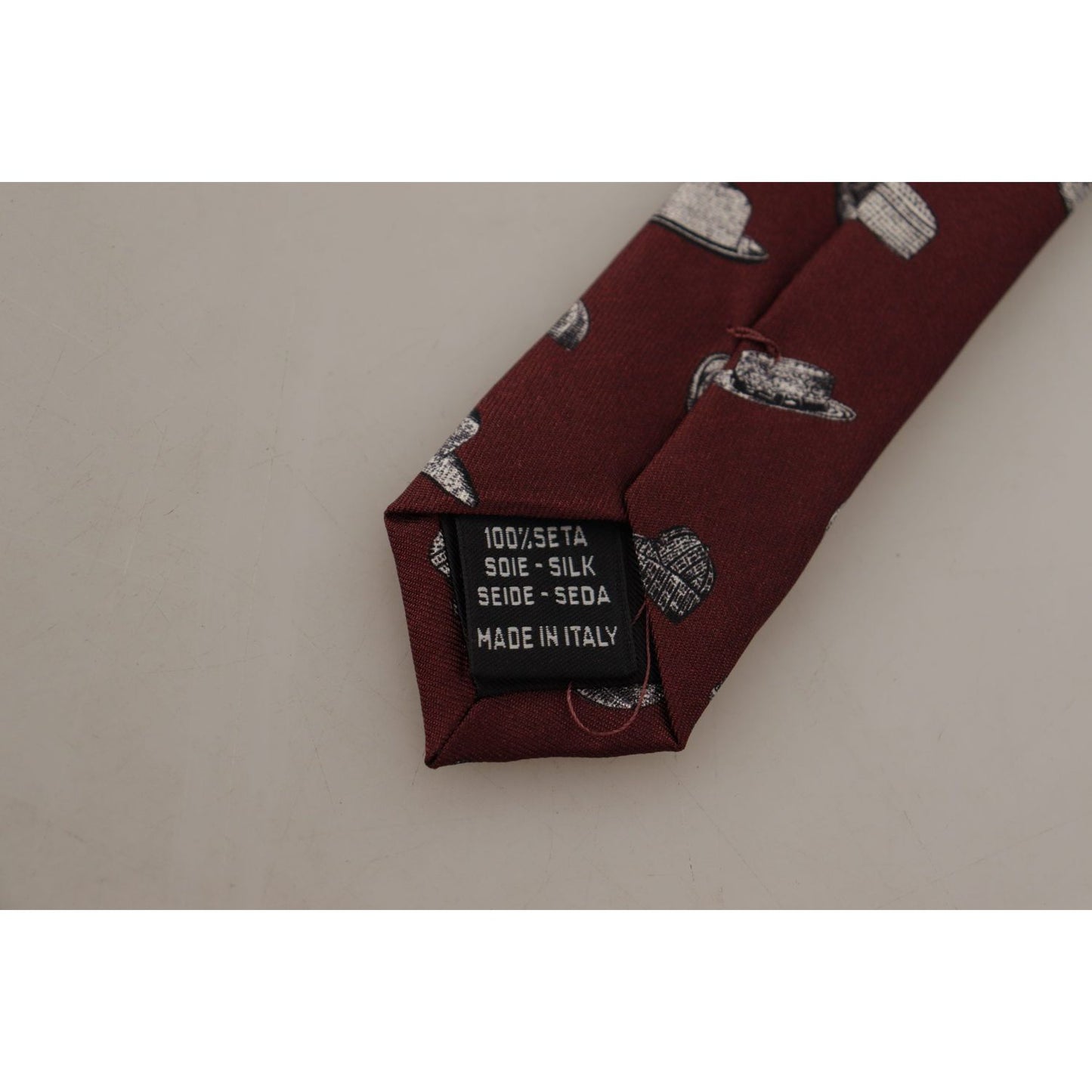 Dolce & Gabbana Maroon Elegance Silk Tie Dolce & Gabbana Rosy Brown