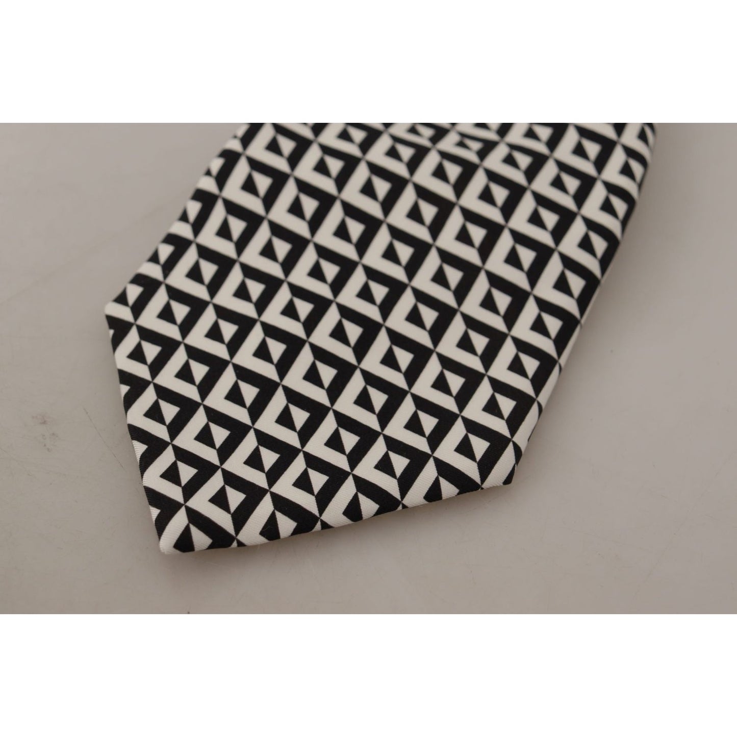 Dolce & Gabbana Elegant Silk Black Tie for the Dapper Gentleman Dolce & Gabbana Dark Gray