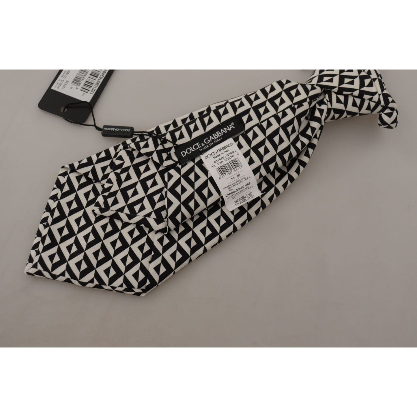Dolce & Gabbana Elegant Silk Black Tie for the Dapper Gentleman Dolce & Gabbana Rosy Brown