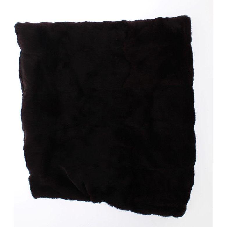 Dolce & Gabbana Exclusive Purple Weasel Fur Hooded Scarf Hood Scarf Dolce & Gabbana White Smoke