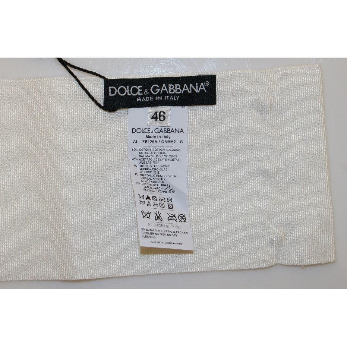Dolce & Gabbana Embellished Snap Button Waist Belt Belt Dolce & Gabbana Gray
