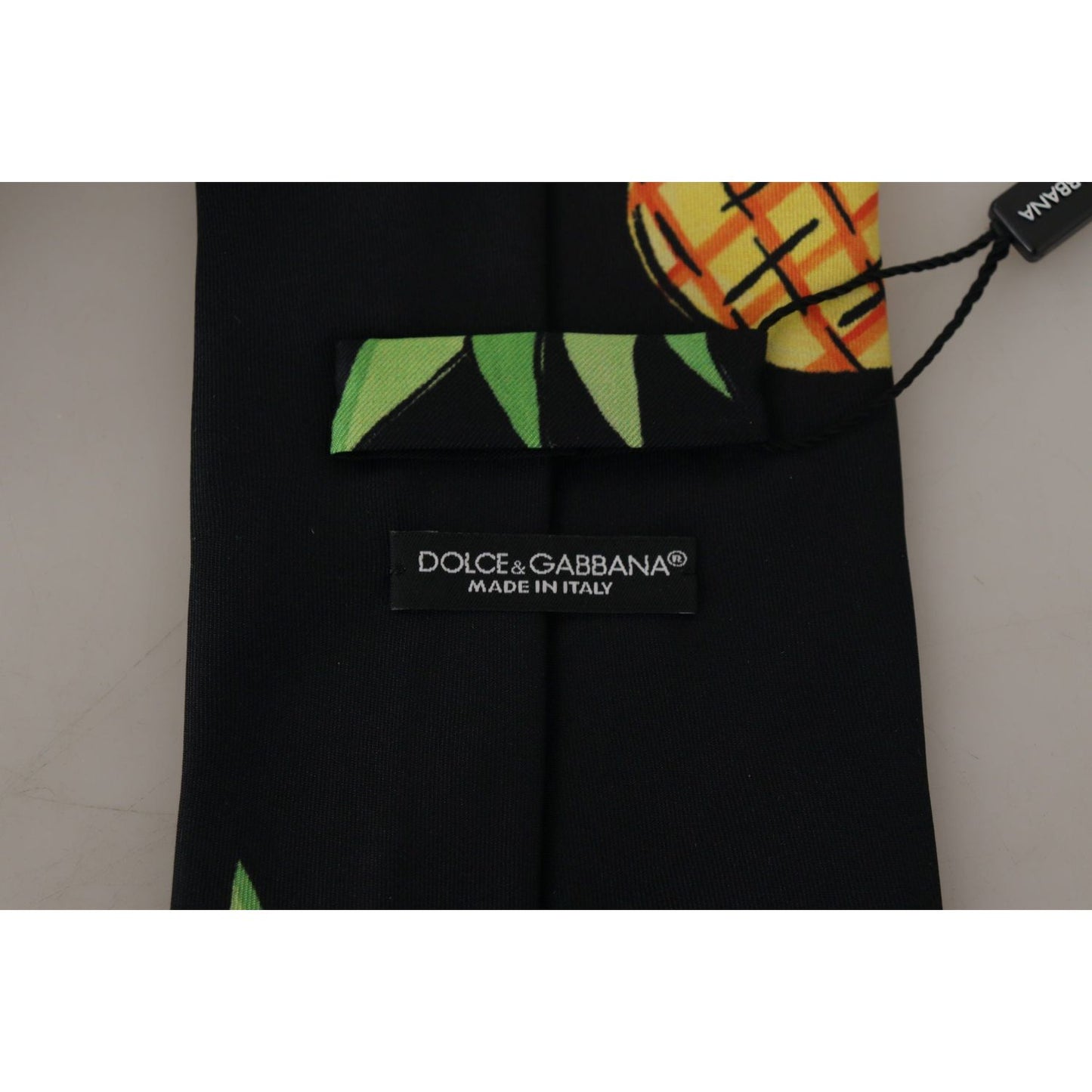 Dolce & Gabbana Elegant Black Silk Tie for Sophisticated Style Dolce & Gabbana Rosy Brown