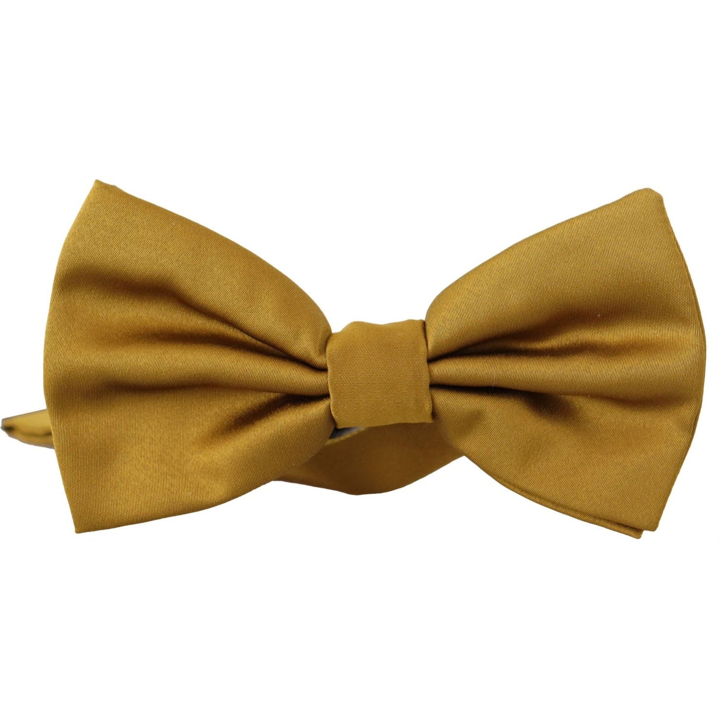 Dolce & Gabbana Elegant Mustard Silk Bow Tie Dolce & Gabbana Sienna