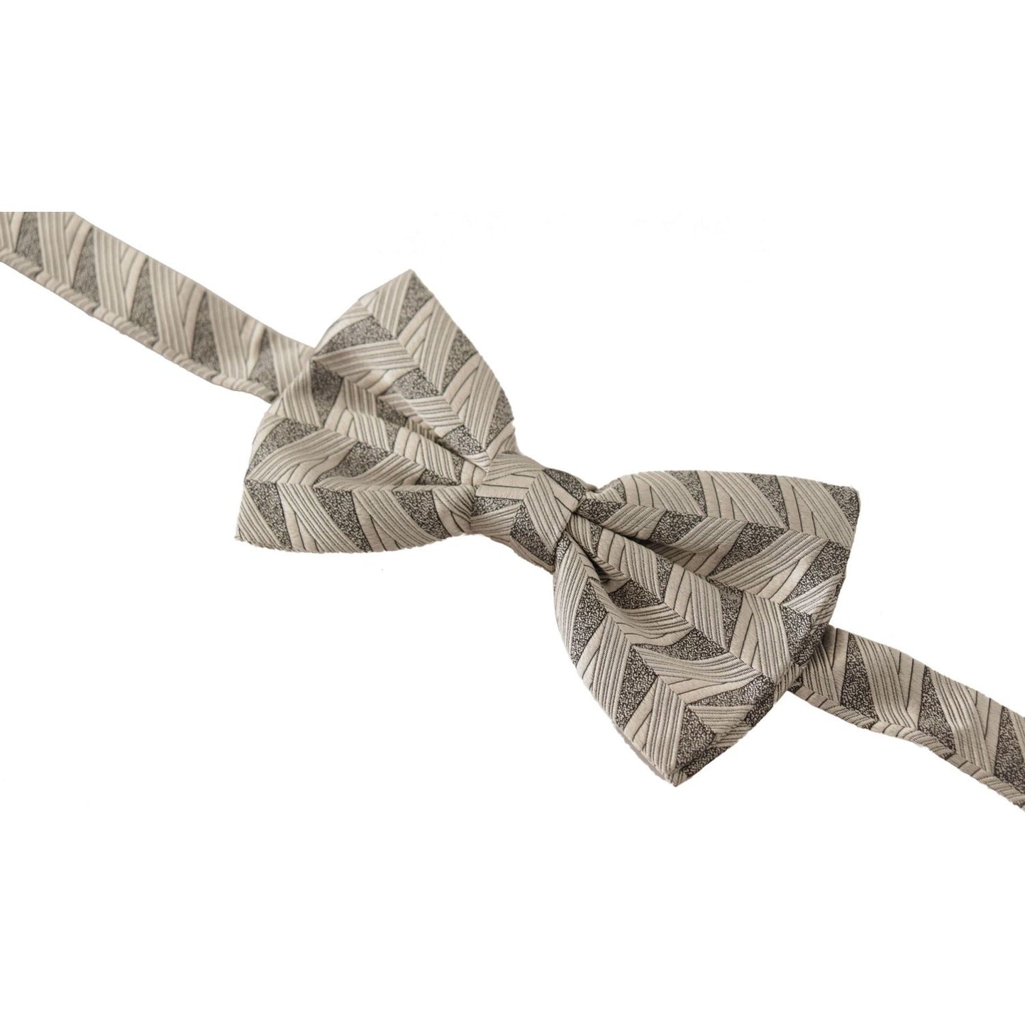 Dolce & Gabbana Elegant Silk Grey Bow Tie Dolce & Gabbana Rosy Brown