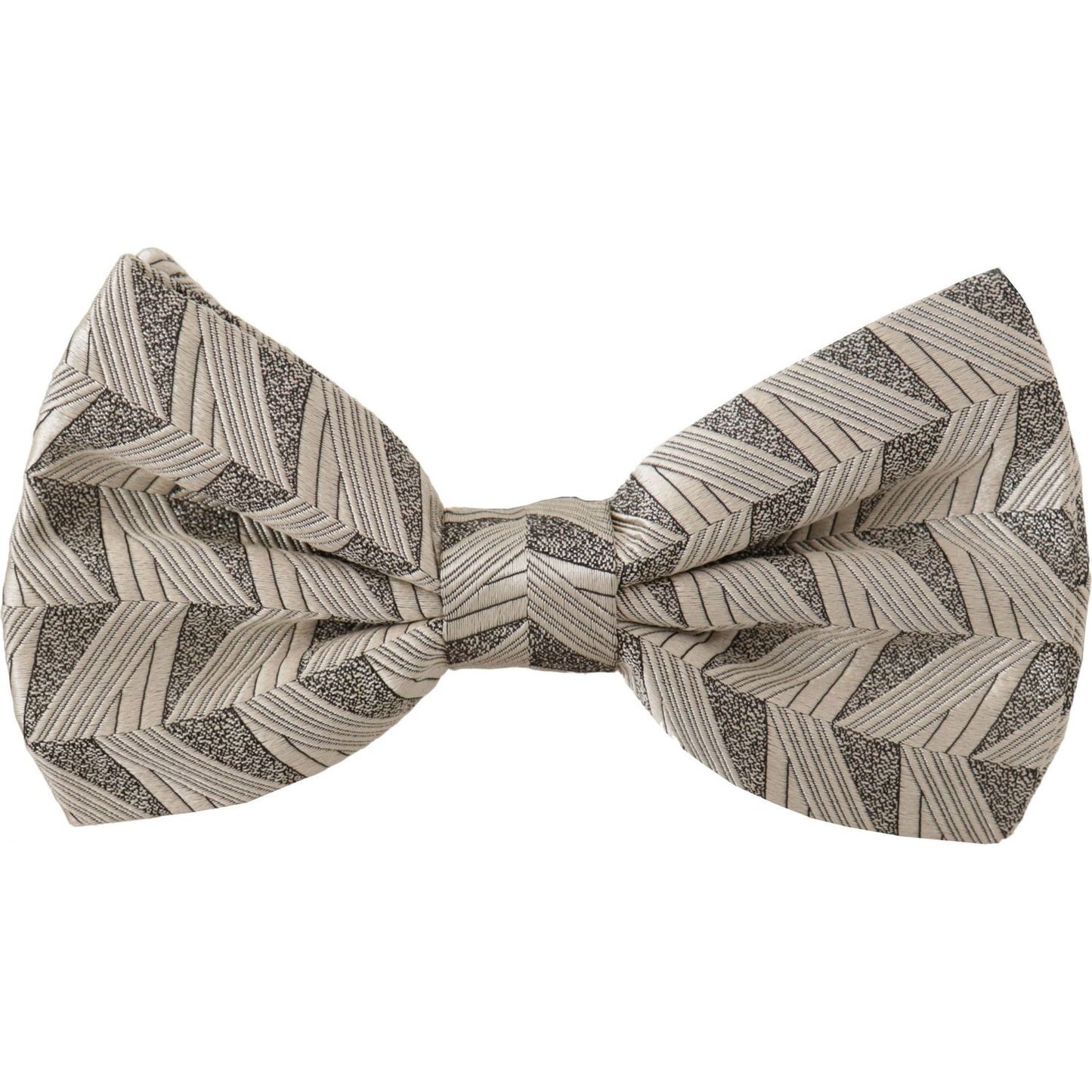 Dolce & Gabbana Elegant Silk Grey Bow Tie Dolce & Gabbana Rosy Brown