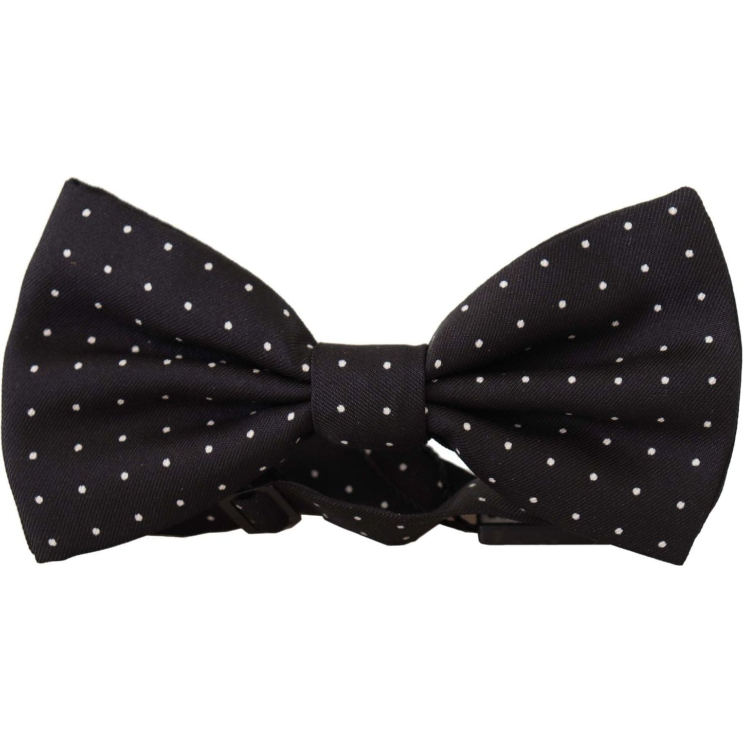 Dolce & Gabbana Elegant Black Polka Dot Silk Bow Tie Dolce & Gabbana Black