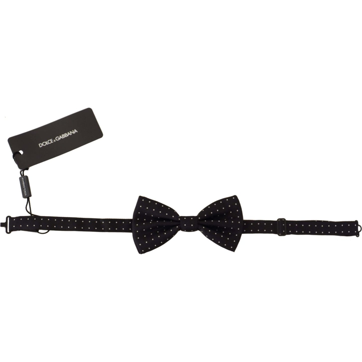 Dolce & Gabbana Elegant Black Polka Dot Silk Bow Tie Dolce & Gabbana Black