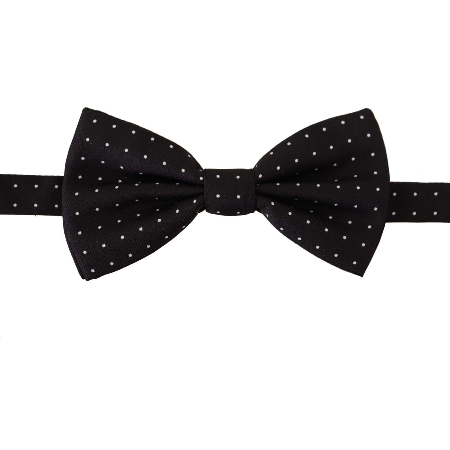 Dolce & Gabbana Elegant Black Polka Dot Silk Bow Tie Dolce & Gabbana Black