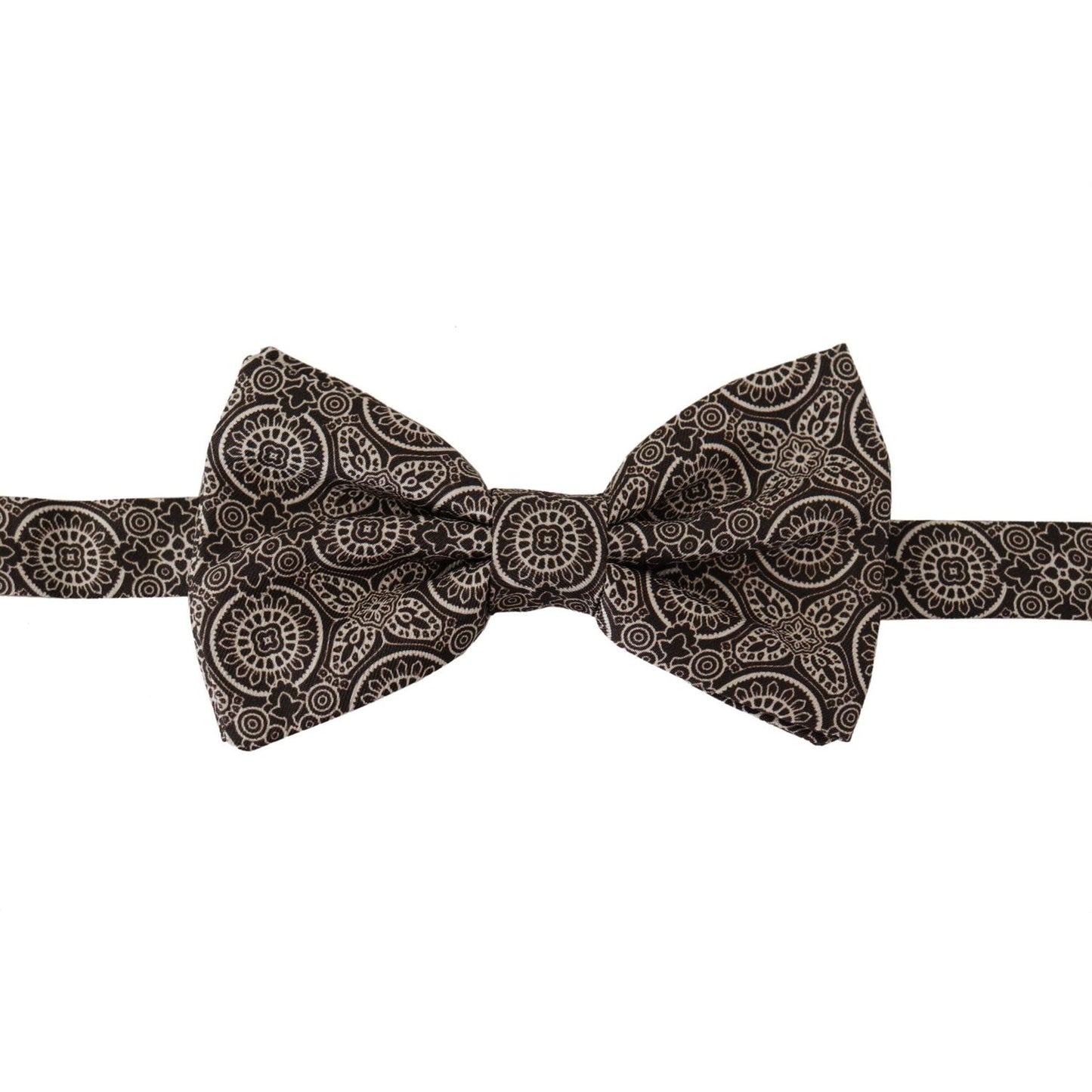 Dolce & Gabbana Elegant Silk Black & White Bow Tie Dolce & Gabbana Dark Slate Gray