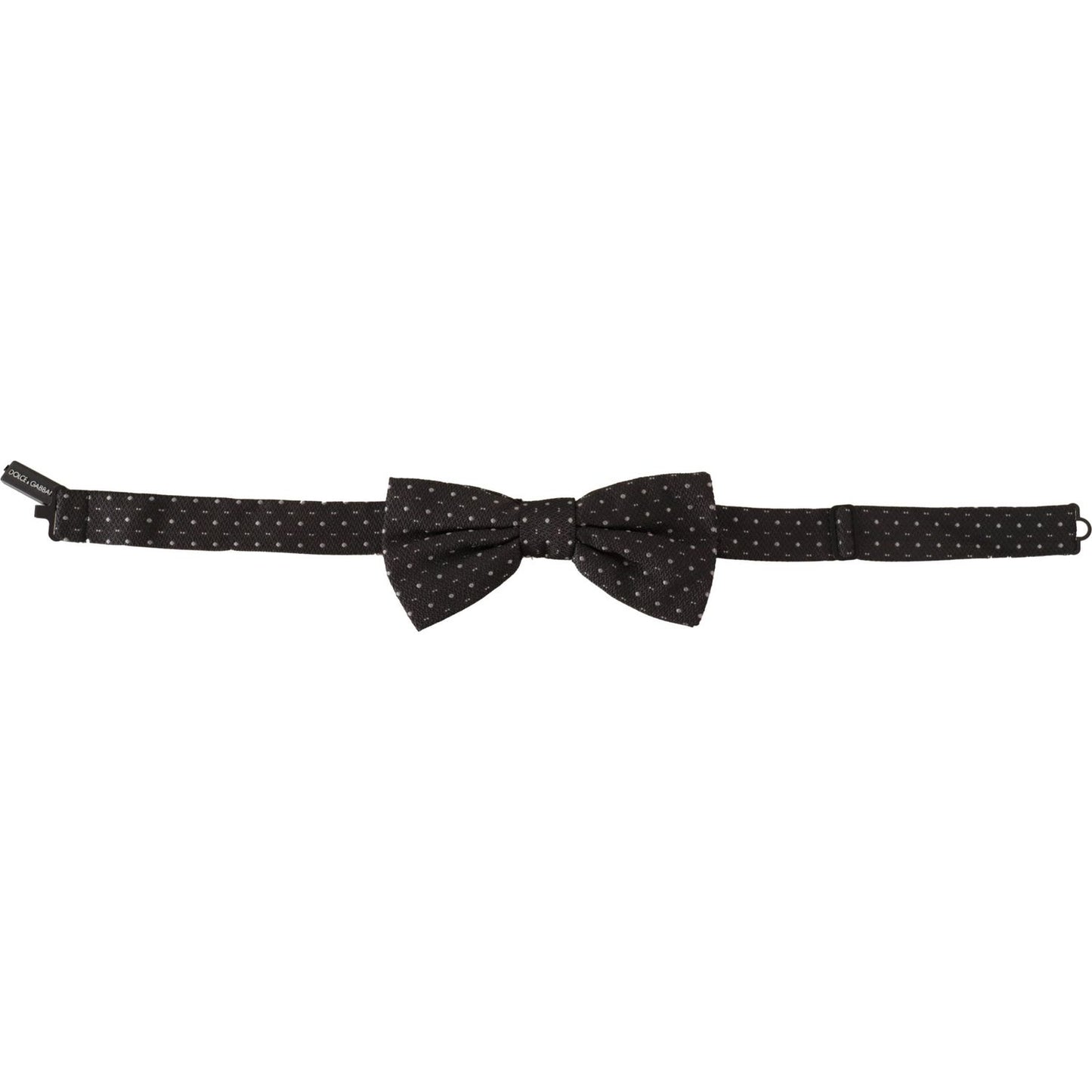 Dolce & Gabbana Elegant Polka Dot Silk Bow Tie Dolce & Gabbana Dark Slate Gray