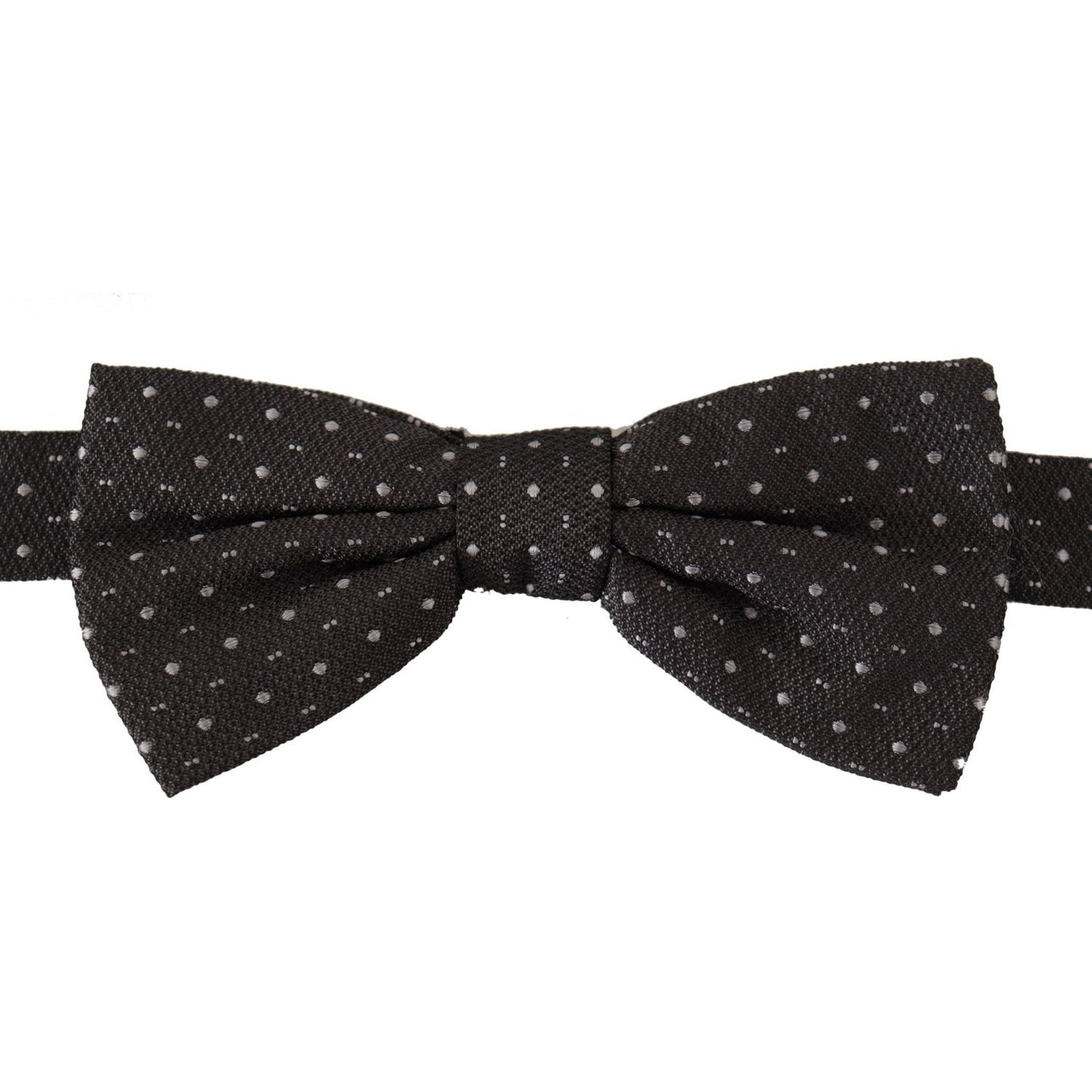 Dolce & Gabbana Elegant Polka Dot Silk Bow Tie Dolce & Gabbana Black