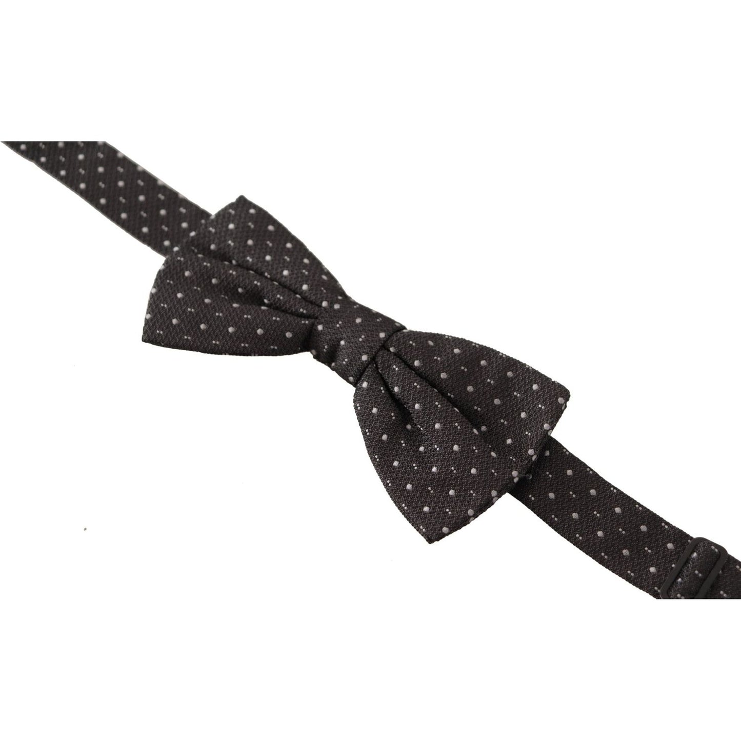 Dolce & Gabbana Elegant Polka Dot Silk Bow Tie Dolce & Gabbana Dark Slate Gray