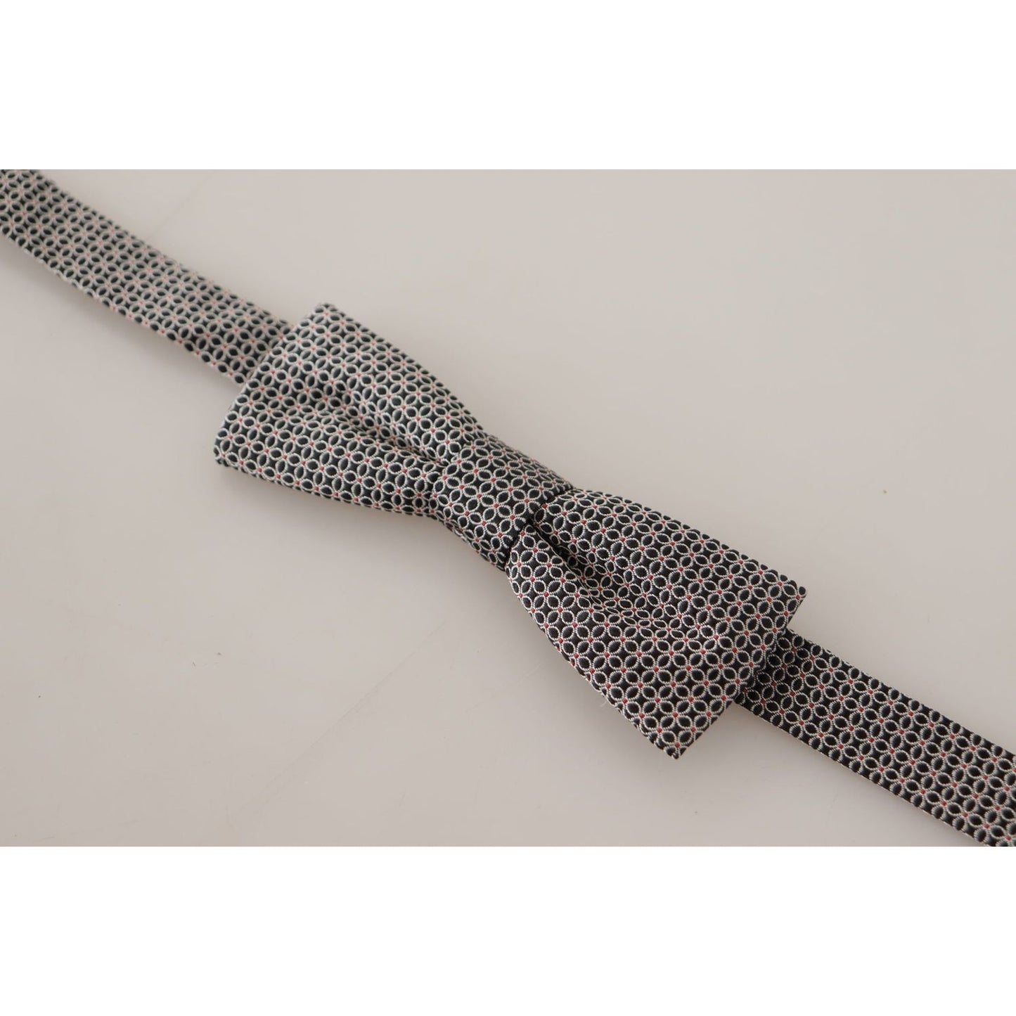 Dolce & Gabbana Elegant Black Silk Bow Tie Dolce & Gabbana Gray