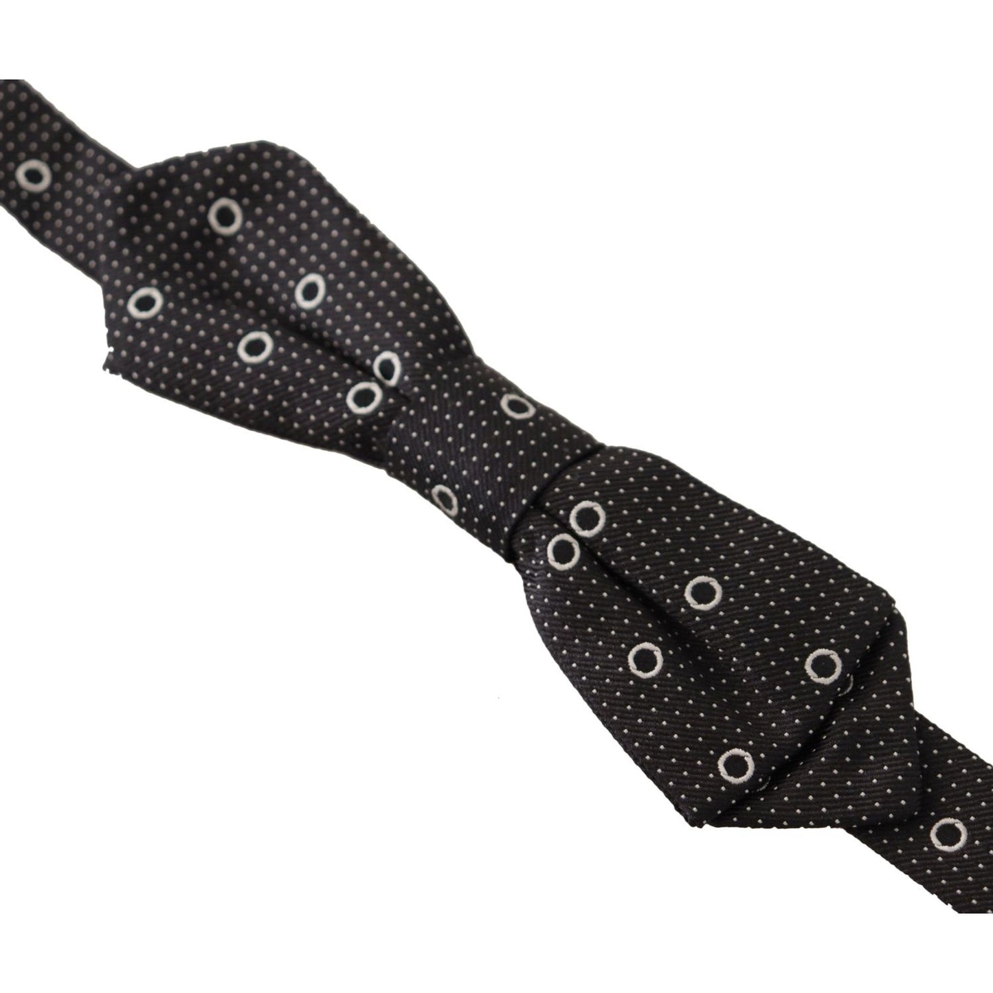 Dolce & Gabbana Polka Dot Silk Bow Tie in Black and White Dolce & Gabbana Dark Slate Gray