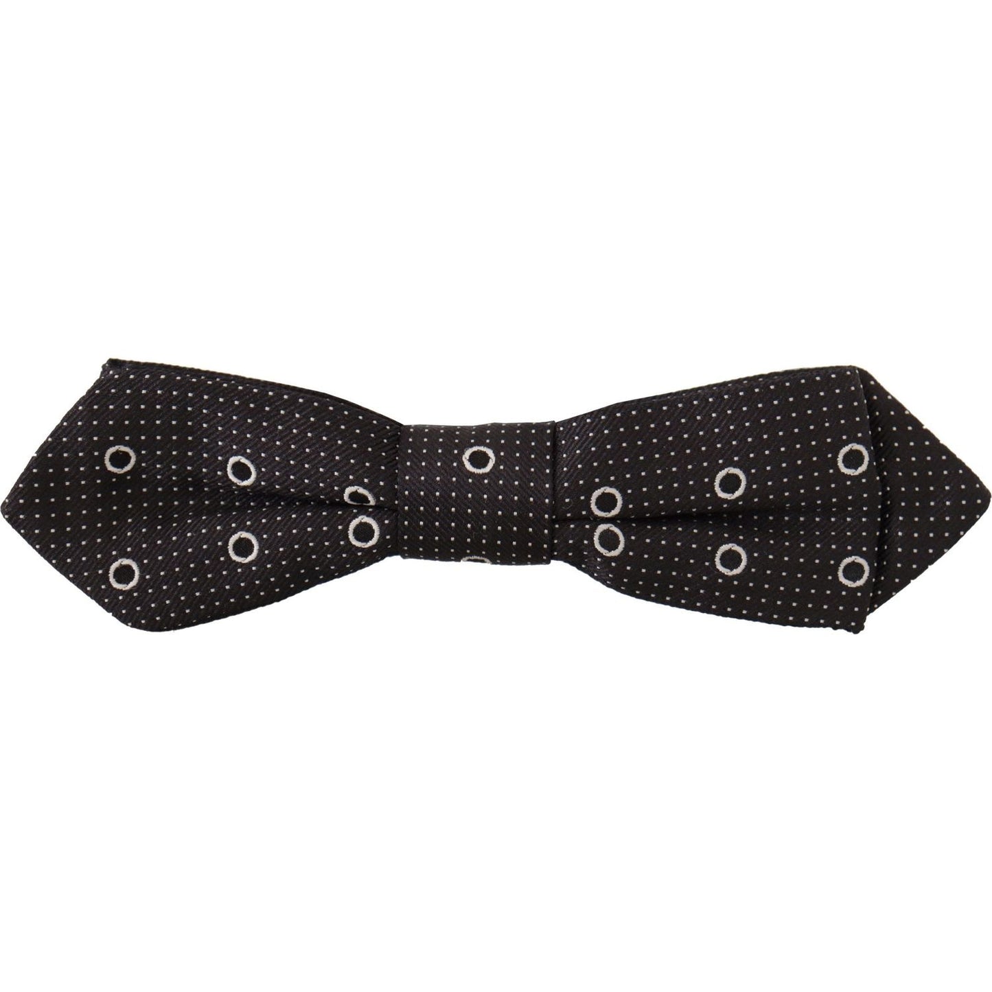 Dolce & Gabbana Polka Dot Silk Bow Tie in Black and White Dolce & Gabbana Black