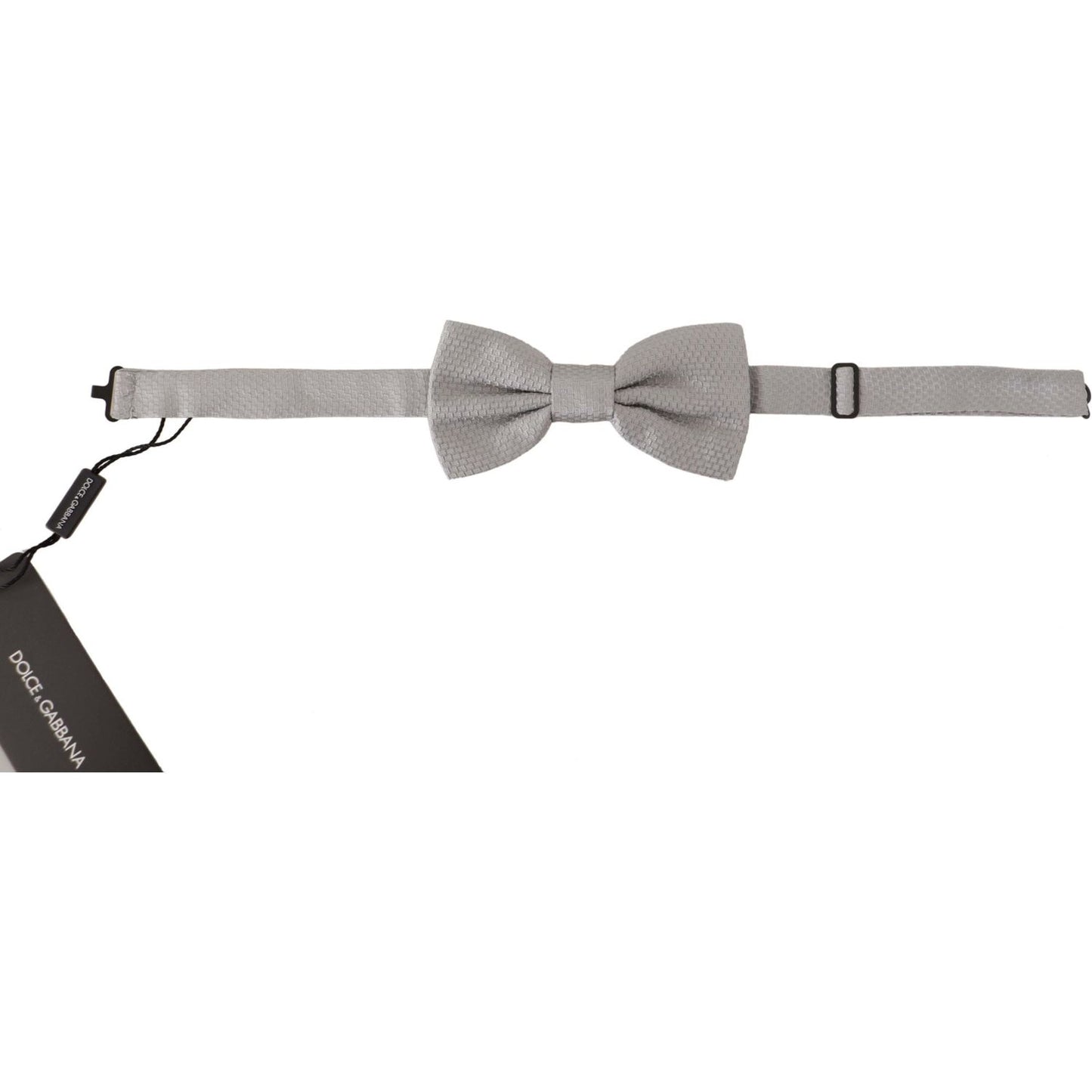Dolce & Gabbana Chic Gray Silk Bow Tie Dolce & Gabbana Dark Gray