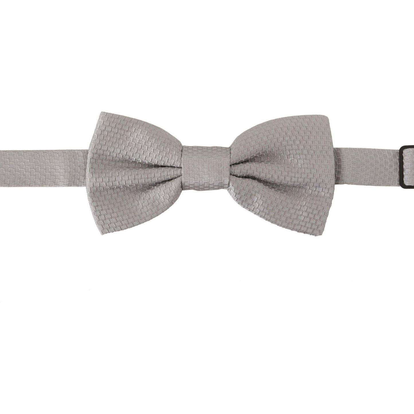 Dolce & Gabbana Chic Gray Silk Bow Tie Dolce & Gabbana Dark Gray