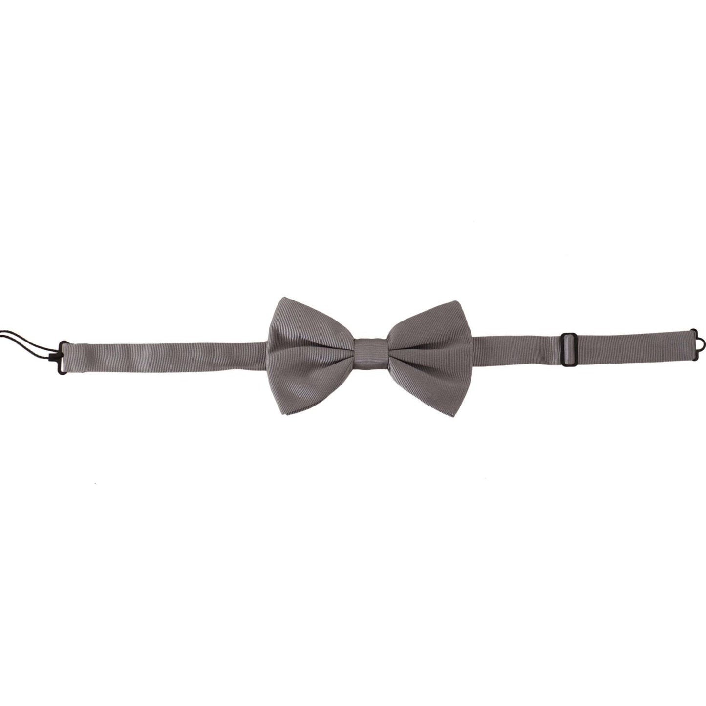 Dolce & Gabbana Elegant Gray Silk Bow Tie Dolce & Gabbana Dim Gray
