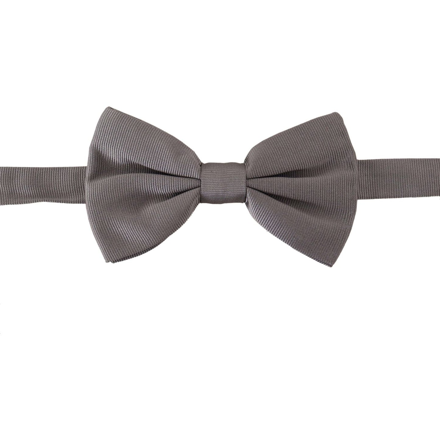 Dolce & Gabbana Elegant Gray Silk Bow Tie Dolce & Gabbana Dim Gray