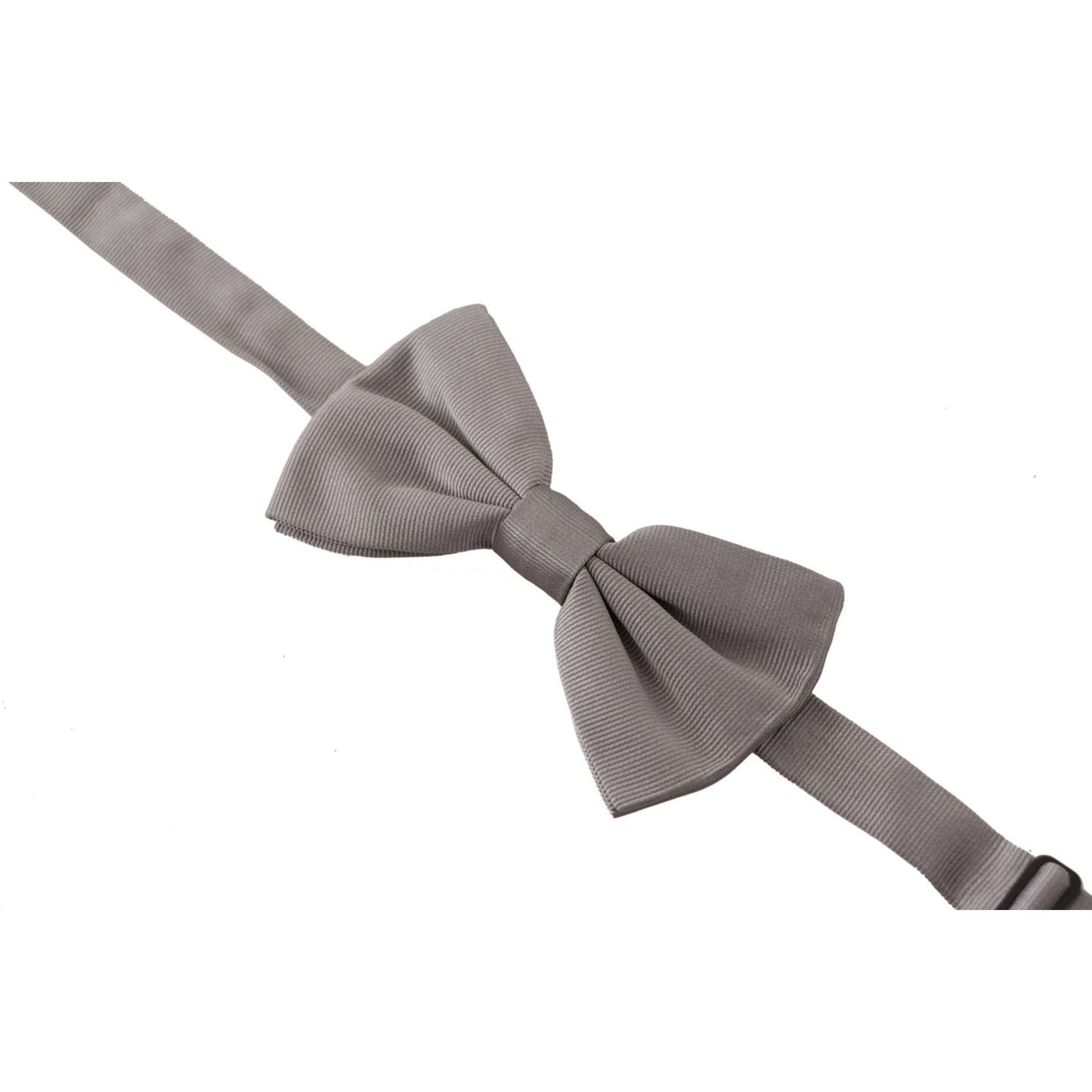 Dolce & Gabbana Elegant Gray Silk Bow Tie Dolce & Gabbana Slate Gray