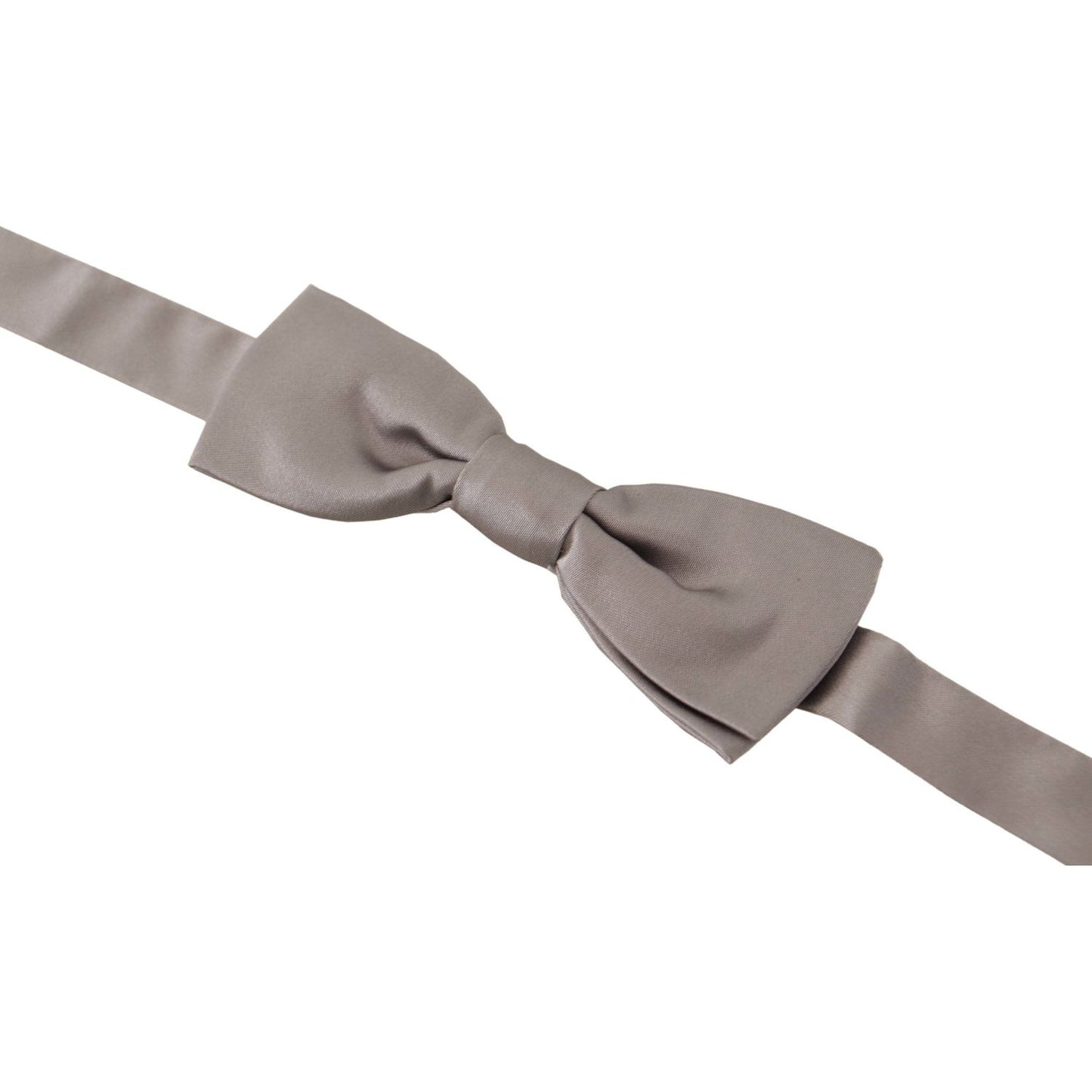 Dolce & Gabbana Elegant Silver Silk Bow Tie for Sophisticated Evening Dolce & Gabbana Light Slate Gray