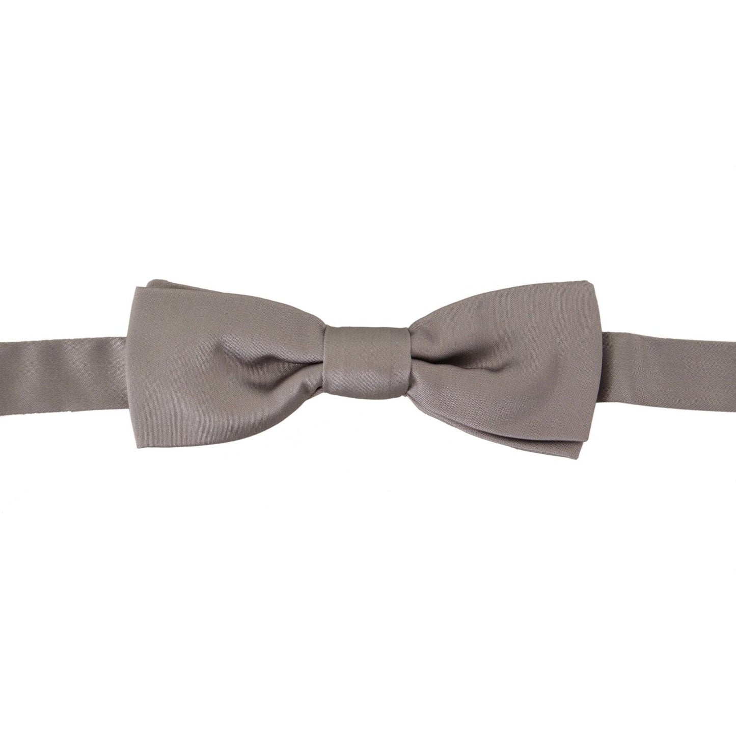 Dolce & Gabbana Elegant Silver Silk Bow Tie for Sophisticated Evening Dolce & Gabbana Slate Gray