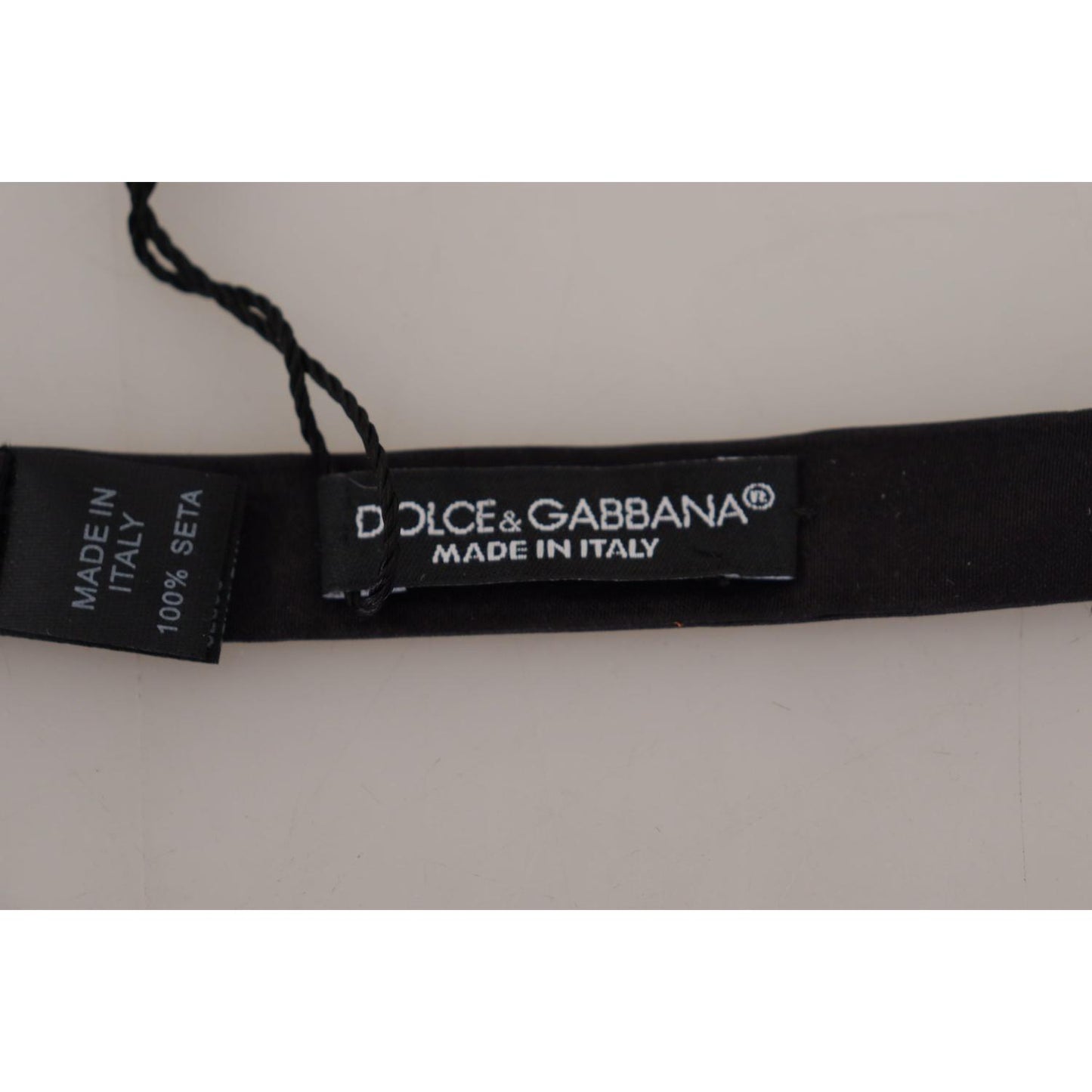 Dolce & Gabbana Elegant Black Silk Bow Tie Dolce & Gabbana Dark Gray
