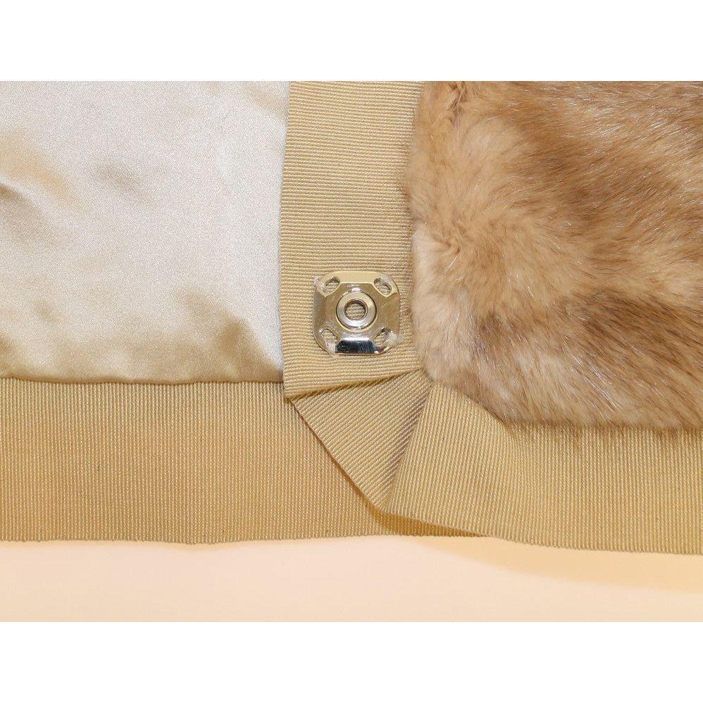 Dolce & Gabbana Exclusive Beige MINK Fur Scarf Wrap Fur Scarves Dolce & Gabbana Dark Khaki