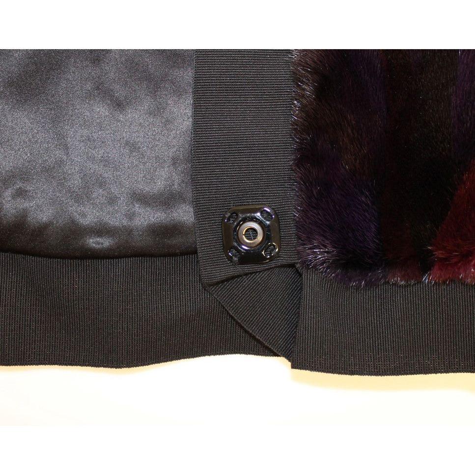 Dolce & Gabbana Exquisite Purple MINK Fur Scarf Wrap Dolce & Gabbana Dark Slate Gray
